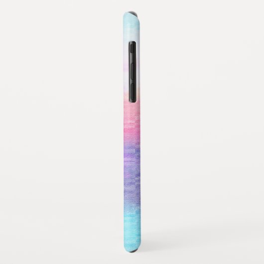 Name des Lila rosa blauen Monogramms Case-Mate iPhone Hülle (Hinten/Links)