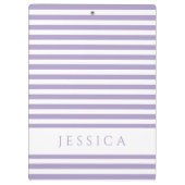 Name des lila und weißen Streifens Klemmbrett (Rückseite)