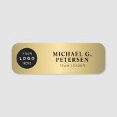 Name des Logos des Mitarbeiters: Gold Namensschild (Vorderseite)