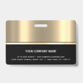 Name des Logos des Mitarbeiters Scanner Black Gold Ausweis (Back)