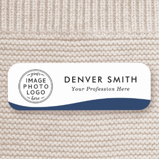 Name des Logos dunkelblaue Farbe Namensschild
