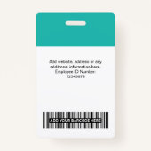 Name des Logos für das benutzerdefinierte Round-Fo Ausweis (Rückseite)