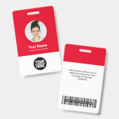 Name des Logos für das benutzerdefinierte Round-Fo Ausweis (Vorder- & Rückseite)