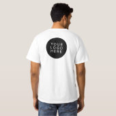 Name des Logos für doppelseitige benutzerdefiniert T-Shirt (Schwarz voll)