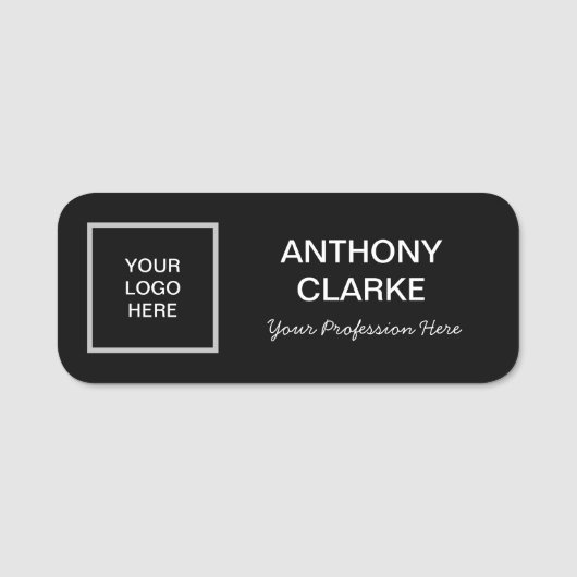 Name des Logos Minimalistisch klassisch Namensschild (Vorderseite)