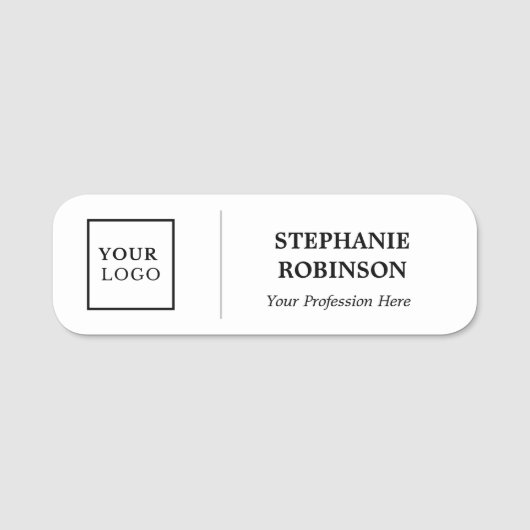 Name des Logos Namensschild (Vorderseite)