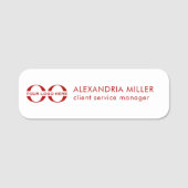 Name des Logos Namensschild (Vorderseite)