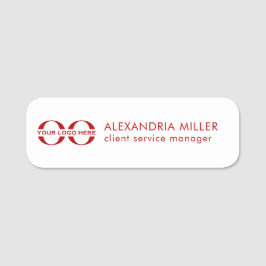 Name des Logos Namensschild