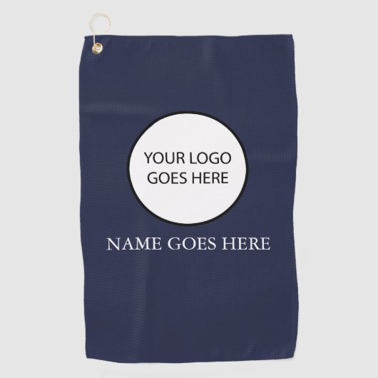 Name des Logos Navy Blue für die benutzerdefiniert Golfhandtuch (Vorderseite)
