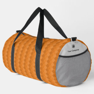 Name des Logos - Orange & Grau-Muster aus Erddünn Duffle Bag