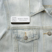 Name des Logos schwarz weiß Namensschild (Beispiel)