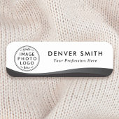 Name des Logos Schwarz-weißer dunkler Farbverlauf Namensschild