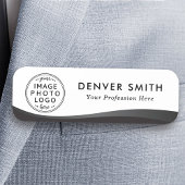 Name des Logos Schwarz-weißer dunkler Farbverlauf Namensschild