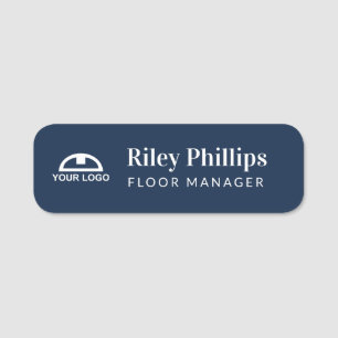 Name des Logos von Clean Navy Blue Company Namensschild
