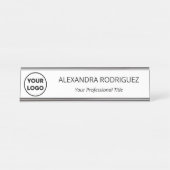 Name des Logotitels für Unternehmen Schreibtischnamensplakette (Vorderseite )