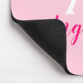 Name des Mädchens Blush Pink, White & Hot Pink Mon Mousepad (Ecke)
