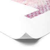 Name des Mädchens Brief L Boho Pink Wasserfarben P Poster (Ecke)