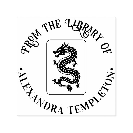 Name des Mahjong-Drachen-Kachelbibliotheksbuchs Permastempel (Design)
