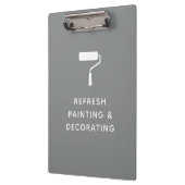 Name des Malers und Dekorators Grau Klemmbrett (Links)