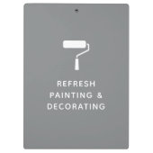 Name des Malers und Dekorators Grau Klemmbrett (Rückseite)