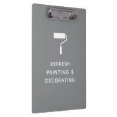 Name des Malers und Dekorators Grau Klemmbrett (Rechts)
