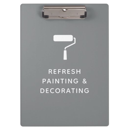 Name des Malers und Dekorators Grau Klemmbrett (Vorderseite)