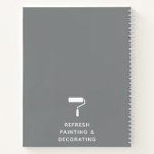 Name des Malers und Dekorators Grau Notizblock (Rückseite)