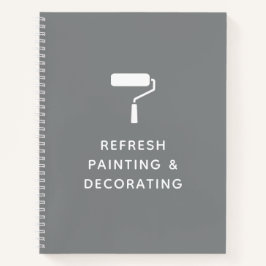 Name des Malers und Dekorators Grau Notizblock