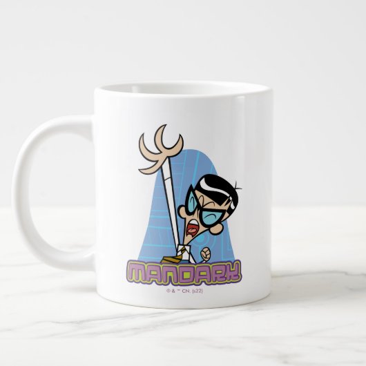 Name des Mandarks Graphic Jumbo-Tasse (Links)