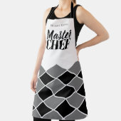 Name des Master-Koch personalisiertes Schwarz-weiß Schürze (InSitu)