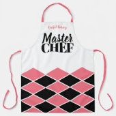 Name des Master-Koch personalisiertes schwarzes Sc Schürze (Vorderseite)