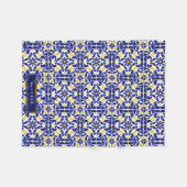 Name des mediterranen Fliesen Blau und Gelb Fleecedecke (Vorderseite (Horizontal))