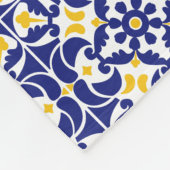 Name des mediterranen Fliesen Blau und Gelb Fleecedecke (Ecke)