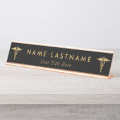 Name des medizinischen Beruflichen Personalisierte Schreibtischnamensplakette (Vorderseite )