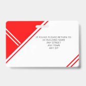 Name des medizinischen Mitarbeiters Foto-ID Ausweis (Rückseite)