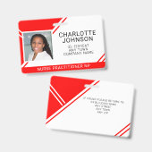 Name des medizinischen Mitarbeiters Foto-ID Ausweis (Vorder- & Rückseite)