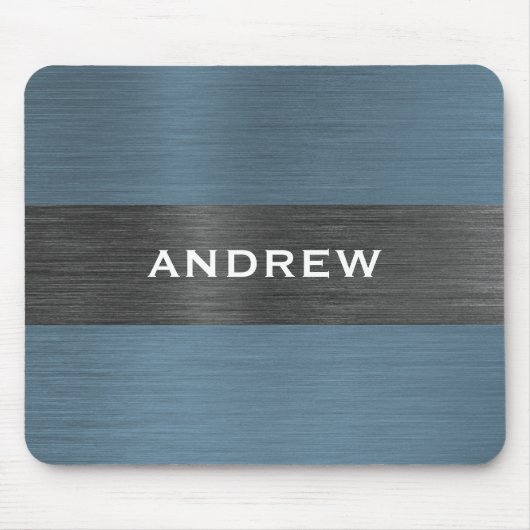 Name des Metallic-Monogrammes Mousepad (Vorne)