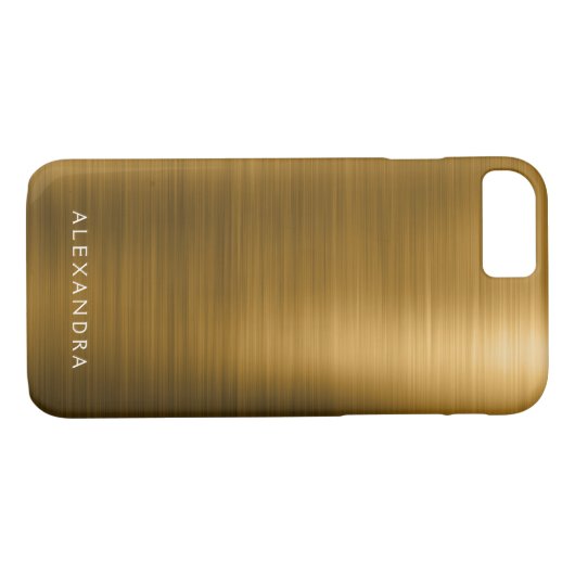 Name des Metallic Monogramms Gold Foil Luxury Case-Mate iPhone Hülle (Rückseite (Horizontal))