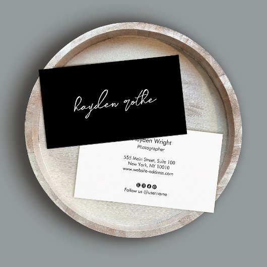 Name des Minimalistischen Beruflichen Schriftartes Visitenkarte