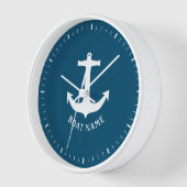 Name des Minimalistischen Blue Ocean Blue Boote Uhr (Winkel)