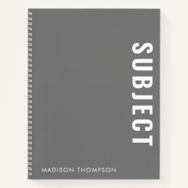 Name des Minimalistischen Grauschülers Notizblock