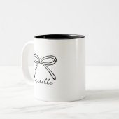 Name des Minimalistischen Handzeichens Zweifarbige Tasse (Vorderseite Links)