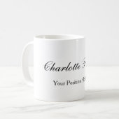 Name des Minimalistischen klassischen Handschrifte Kaffeetasse (Vorderseite Links)