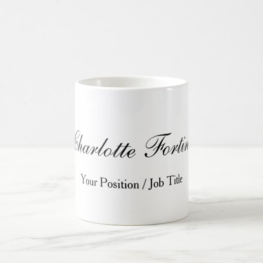 Name des Minimalistischen klassischen Handschrifte Kaffeetasse (Mittel)