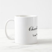 Name des Minimalistischen klassischen Handschrifte Kaffeetasse (Links)