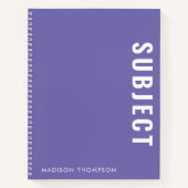 Name des Minimalistischen Lila Schulleiters Notizblock (Vorderseite)