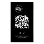 Name des Minimalistischen QR-Codes Magnetische Visitenkarte (Vorderseite Vertikal)