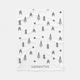 Name des Minimalistischen Schwarz-weißen Winterwal Fleecedecke