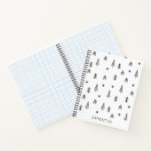 Name des Minimalistischen Schwarz-weißen Winterwal Notizblock (Innenseite)