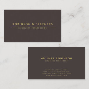 Name des Minimalistischen Unternehmens Gold Line Visitenkarte